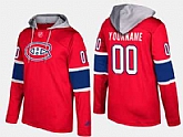 Canadiens Men's Customized Name And Number Red Adidas Hoodie,baseball caps,new era cap wholesale,wholesale hats